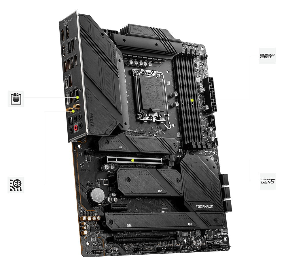 MSI MB Z790, MAG Z790 TOMAHAWK WIFI DDR4, LGA 1700, 4DDR4, 2PCI-Ex16, 1PCI-Ex1, 4M.2, 7SAT