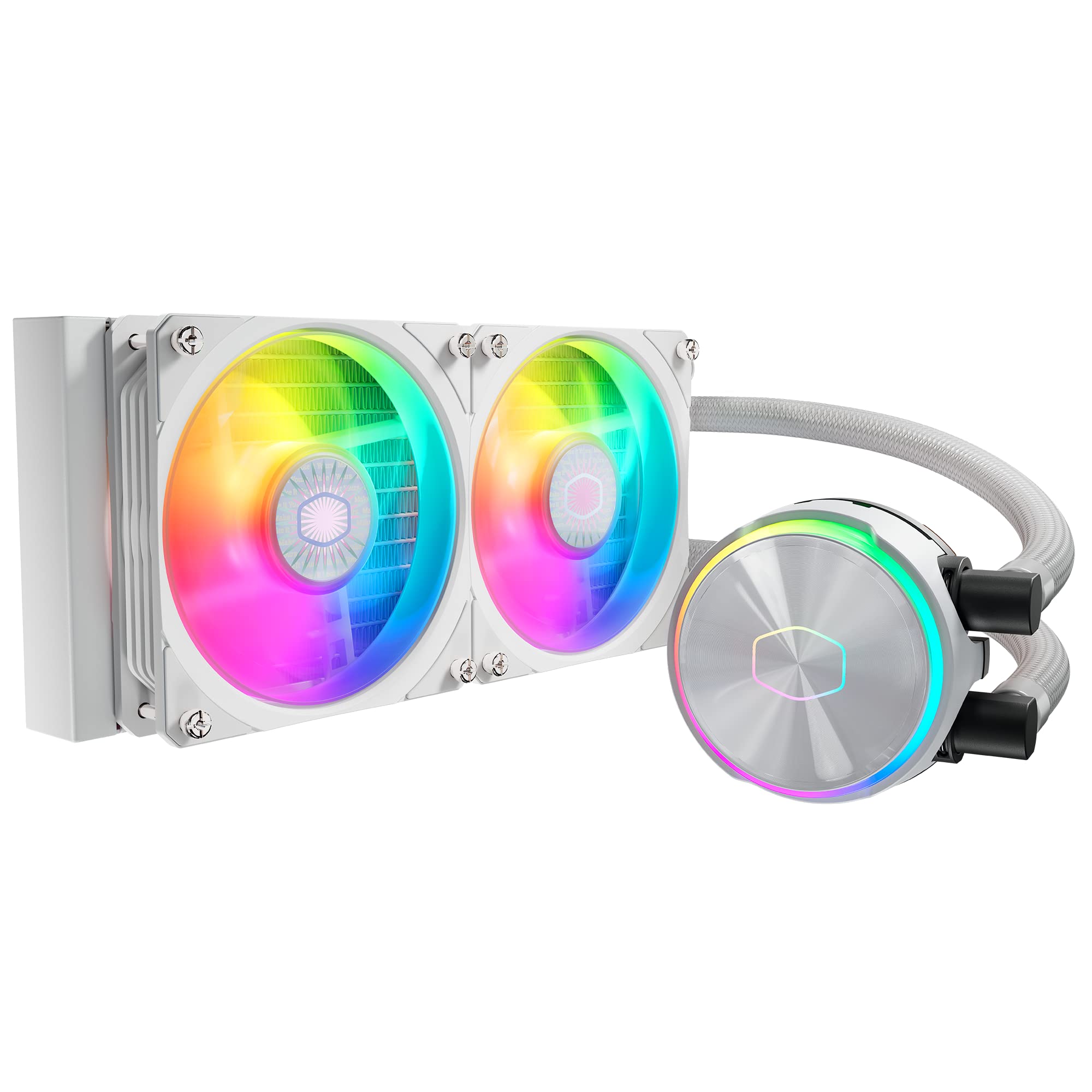 COOLER MASTER DISSIPATORE MASTERLIQUID PL240 FLUX WHITE EDITION ARGB LIQUID COOLER DISSIPA