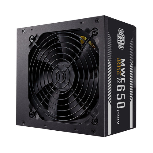 COOLER MASTER ALIMENTATORE MWE 650W V2 230V 80PLUS BRONZE ATX 120MM FAN ACTIVE, NON MODULA