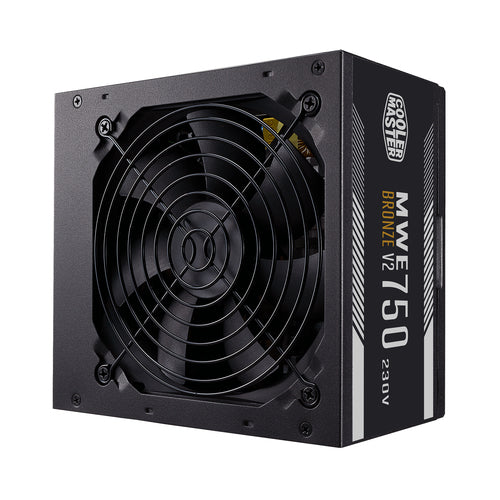 COOLER MASTER ALIMENTATORE MWE 750W V2 230V 80PLUS BRONZE ATX 120MM FAN ATTIVO, NON MODULA