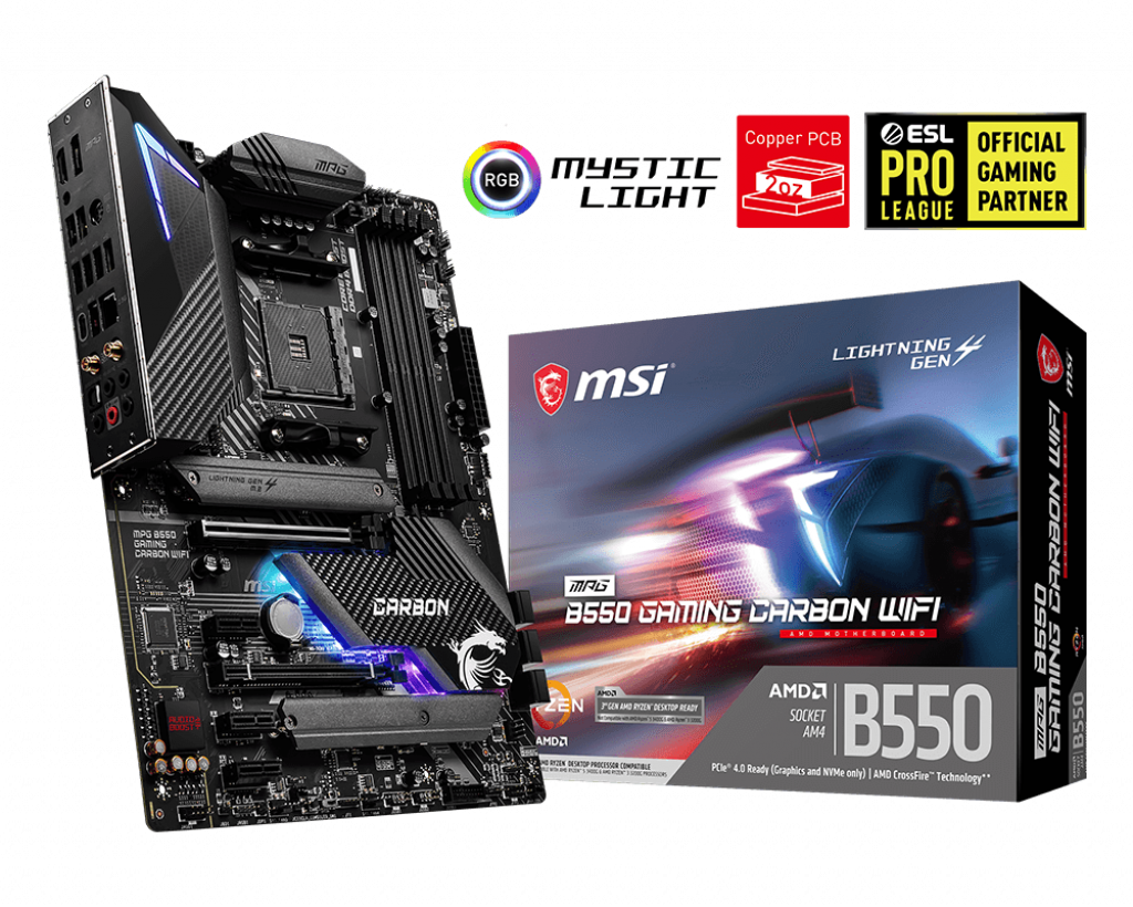 Scheda madre MSI AMD B550, MPG B550 GAM PLUS, AM4, 4DDR4, 2M2 6SATA3