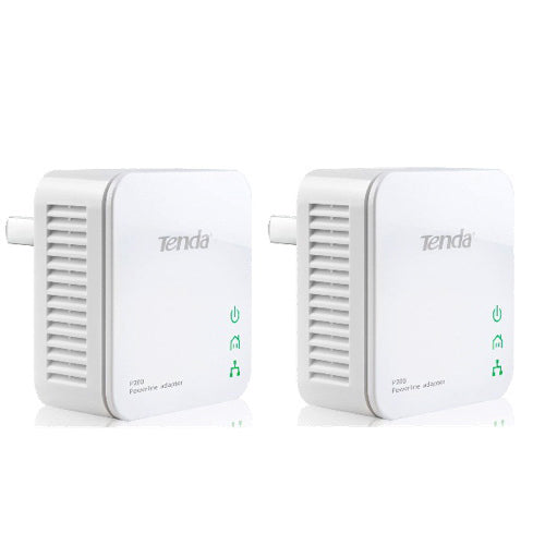 TENDA KIT POWERLINE MINI ADATTATORE HOMEPLUG AV200 2 PEZZI PORTA LAN 10/100