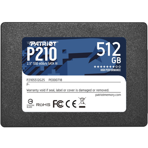 PATRIOT SSD INTERNO P210 512GB 2,5 SATA 6GB/SR/W 530/430