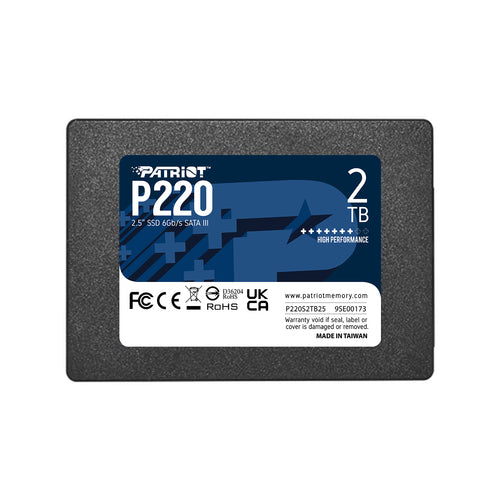 PATRIOT SSD INTERNO P220 2TB 2,5" SATA 6GB/SR/W 550/500