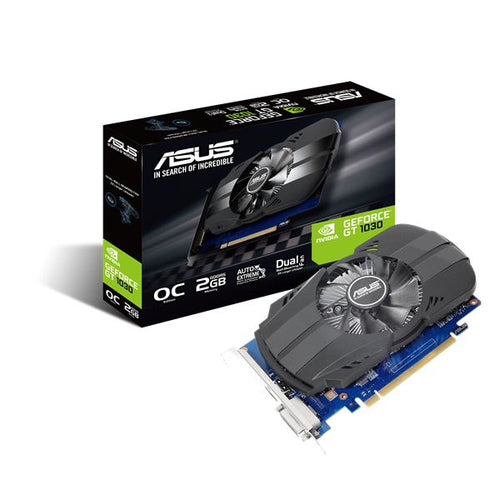 Scheda grafica ASUS VGA GEFORCE GT 1030, PH-GT1030-O2G, 2 GB GDDR5 DVI/HDMI, 90YV0AU0-M0NA00