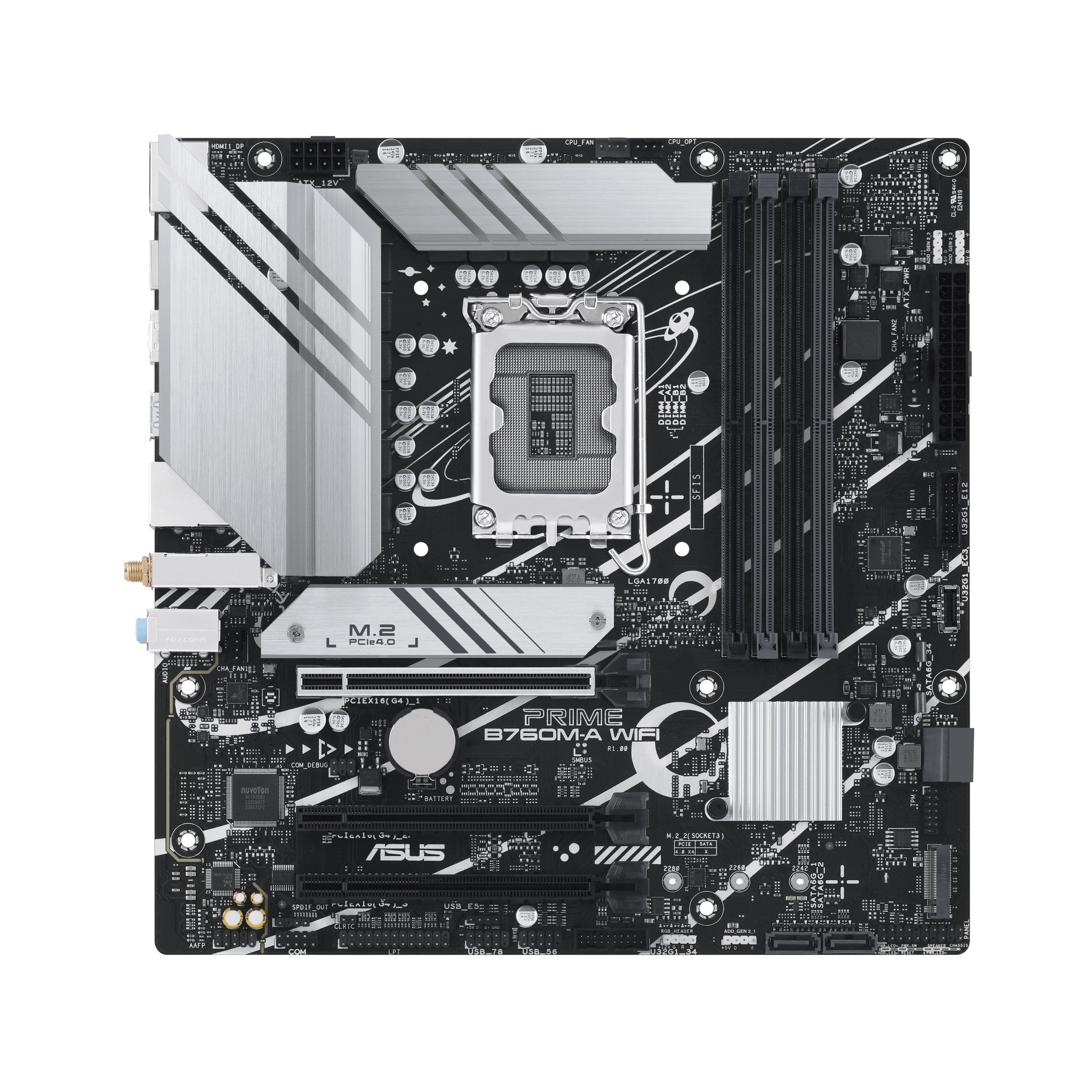Scheda madre ASUS B760, PRIME B760M-A WIFI, LGA 1700, WIFI6, 4DDR5, 90MB1EL0-M0EAY0