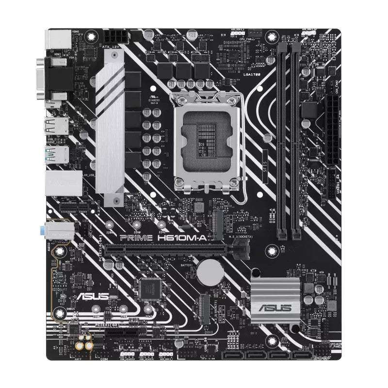 Scheda madre ASUS H610, PRIME H610M-A-CSM, LGA1700, DDR5, DUAL M2, 90MB1G20-M0EAYC