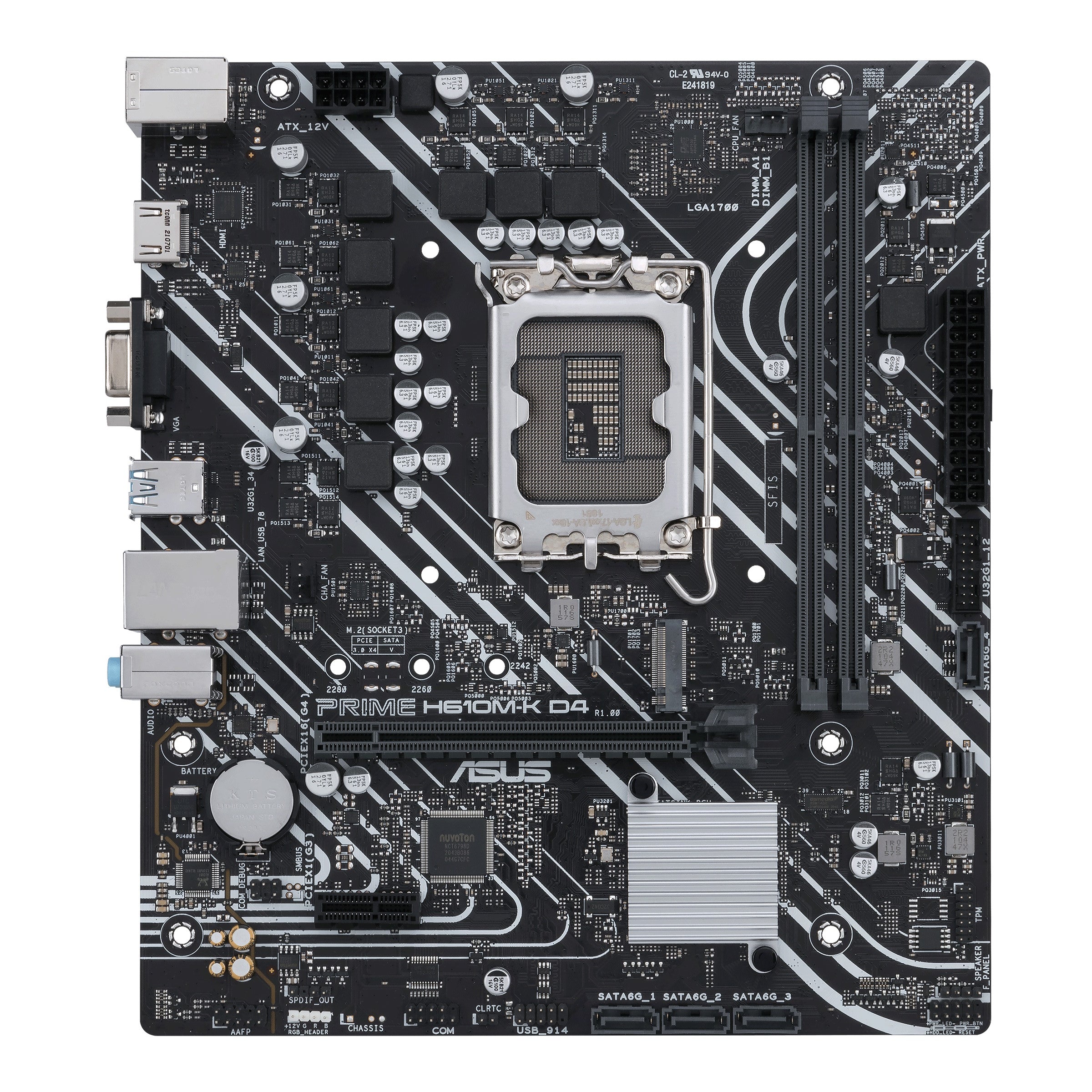 ASUS MB H610, PRME H610M-K D4, LGA 1700, DDR4, LAGO DI ALDER