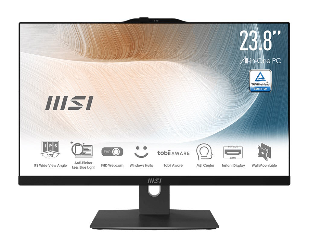 MSI PC AIO 23,8" PRO AP243 12M-055XIT i5-12400 8GB 512GB SSD NERO FREEDOS