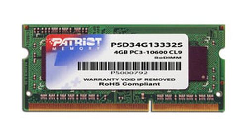 PATRIOT RAM SODIMM 4 GB DDR3 1333 MHZ