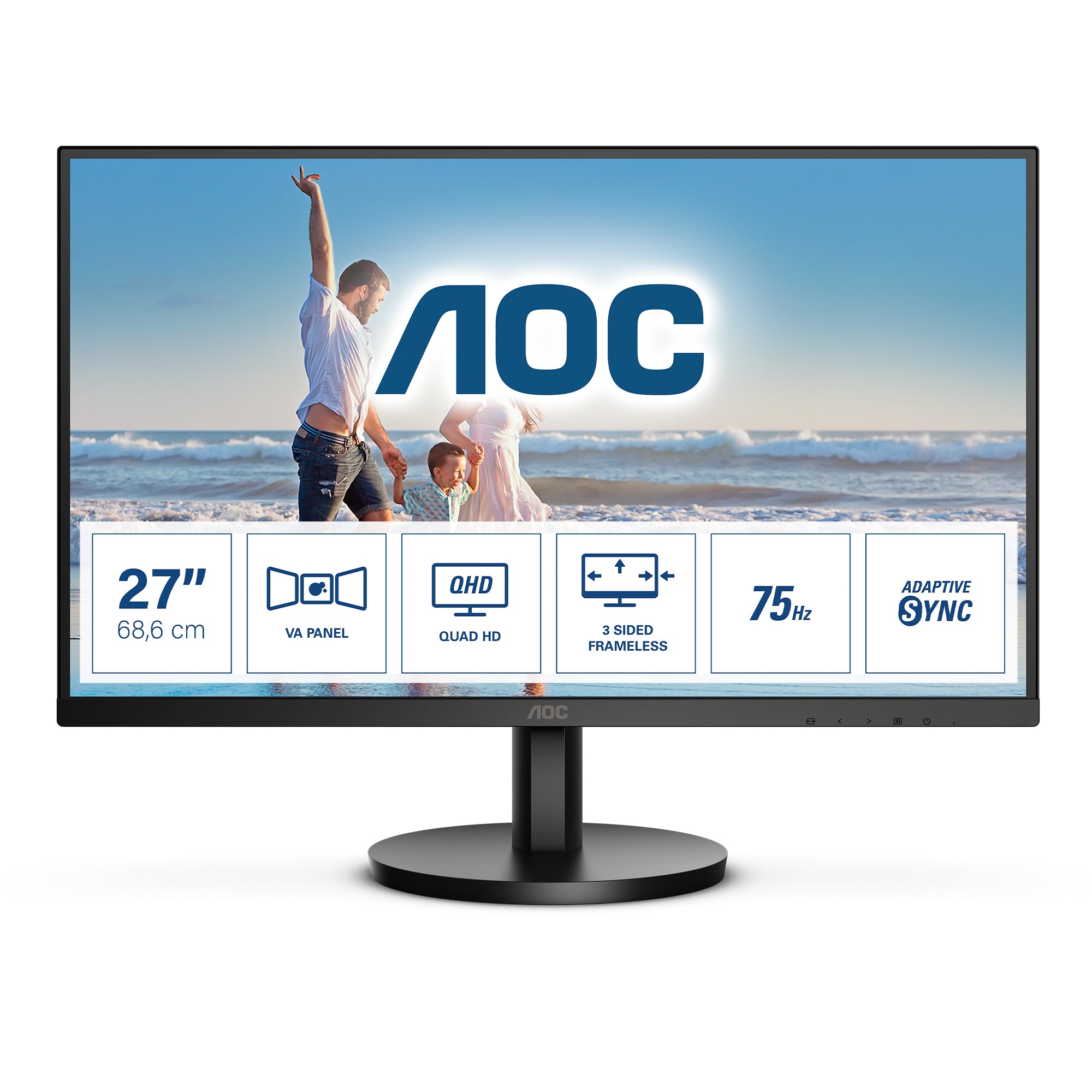 MONITOR AOC 27 LED VA QHD 16:9, MULTIMEDIALE