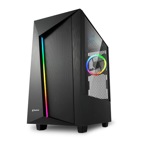 SHARKOON CASE ATX 2XUSB 3.0, VETRO TEMPERATO, 1X120MM VENTOLA ANTERIORE, ESPANSIONE 7 SLOT, 1XARGB