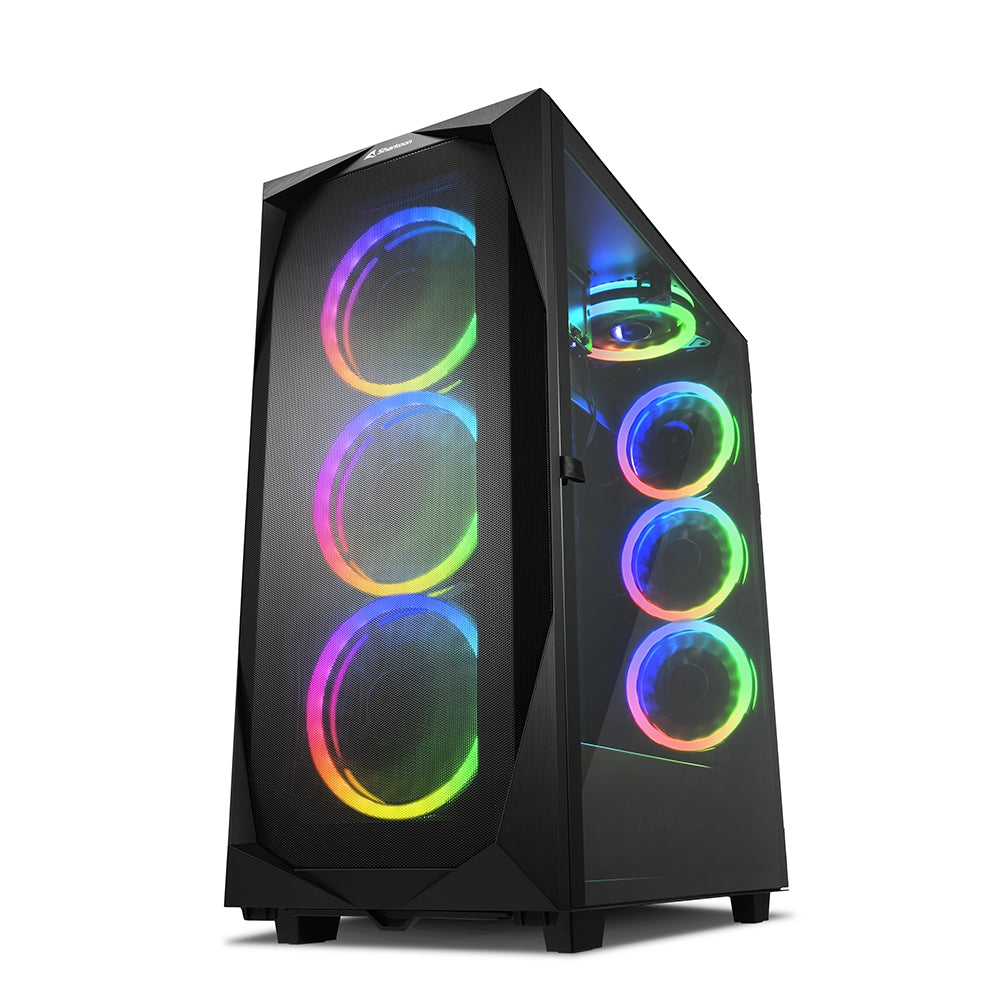 SHARKOON CASE REV300 FULL-TOWER, VETRO LATERALE - NERO