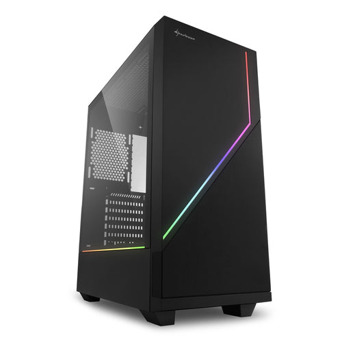 SHARKOON CASE RGB FLOW, ATX, 7 SLOT DI ESPANSIONE, 2 USB 3.0, 1 USB 2.0DRIVE BAY DA 2,5"/