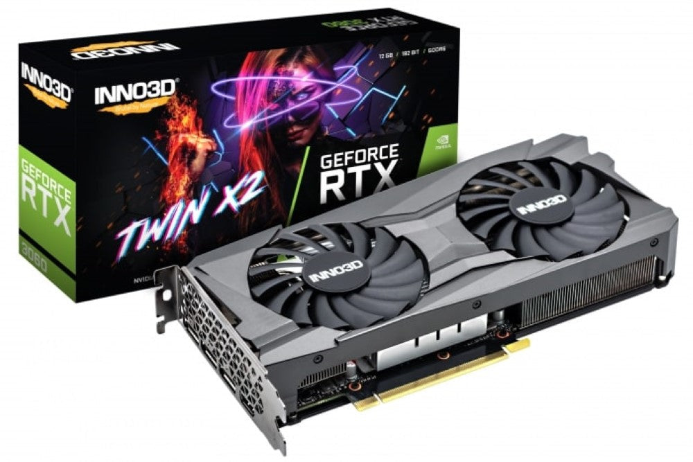 Scheda grafica VGA INNO3D GEFORCE RTX 3060, RTX 3060 TWIN X2, 12 GB GDDR6, 3xDP/HDMI