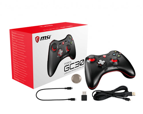 MSI CONTROLLER GAMING FORCE GC30 V2 WIRELESS/CABILATO USB, CAVO 2MT