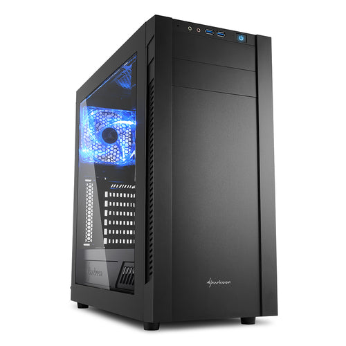 CASE SHARKOON, S25-W, ATX, 2XUSB 3.0, 2x120 VENTOLE INSTALLATE FINESTRA NERA