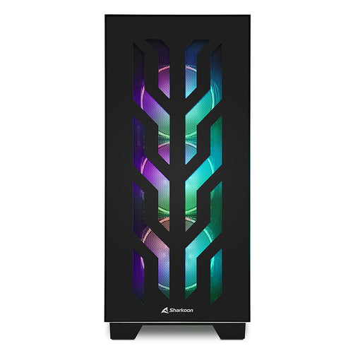 SHARKOON CASE ATX 2XUSB 3.0, 1X TYPE-C, 2XVETRO TEMPERATO, 8 SLOT ESPANSIONE, 4XARGB FAN,