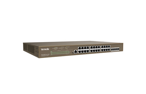 TENDA SWITCH L3 MANAGED POE SWITCH 24 PORTE 10/100/1000 BASE-T ETHERNET - 4 PORTE 1000 BAS