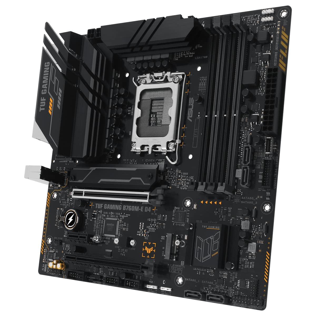 Scheda madre ASUS B760, TUF GAMING B760M-BTF WIFI D4, LGA 1700, DDR4, MATX, 90MB1E50-M0EAY0