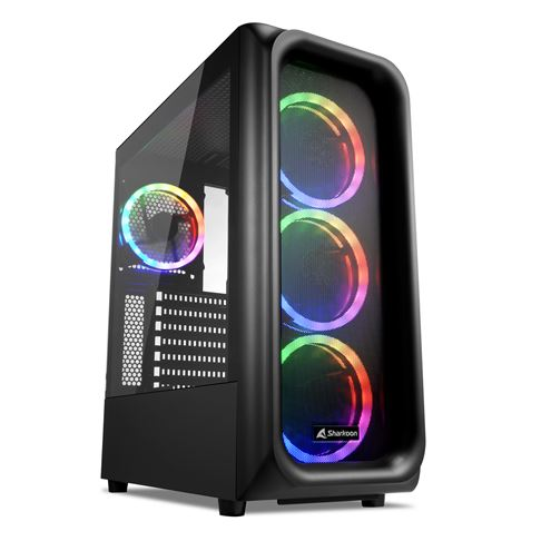 SHARKOON CASE TK5M RGB ATX 1XUSB 3.2, 2XUSB 3.0, VETRO TEMPERATO, 3X120MM VENTOLA FRONTALE