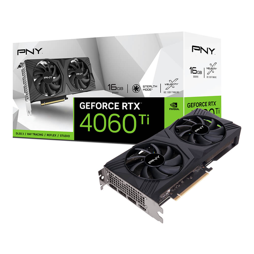 PNY VGA GEFORCE RTX 4060 TI, RTX 4060 TI 16GB VERTO, EDIZIONE DUAL FAN, DLSS 3