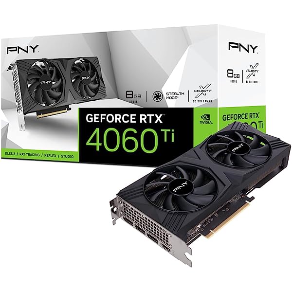 PNY VGA GEFORCE RTX 4060 TI, RTX 4060 Ti 8GB VERTO, DOPPIA VENTOLA DLSS 3
