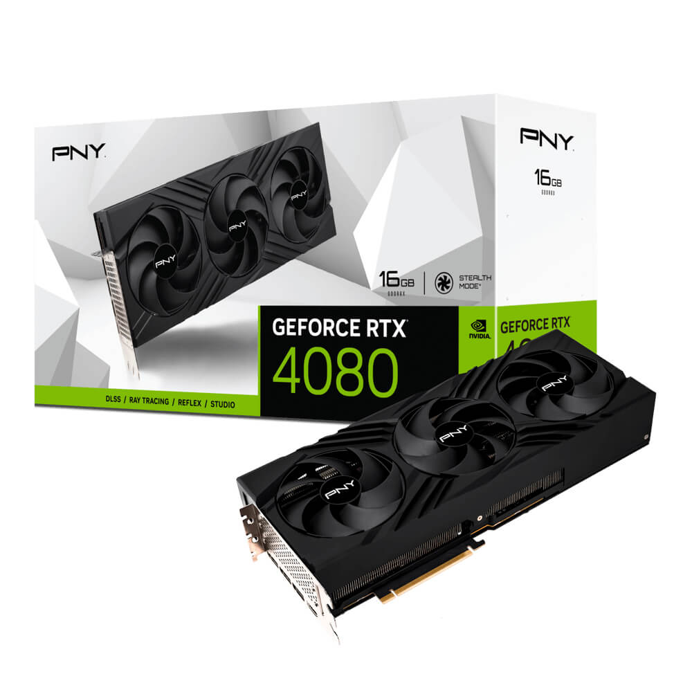 PNY VGA GEFORCE RTX 4080, RTX 4080 16GB VERTO, EDIZIONE TRIPLA VENTOLA, DLSS 3
