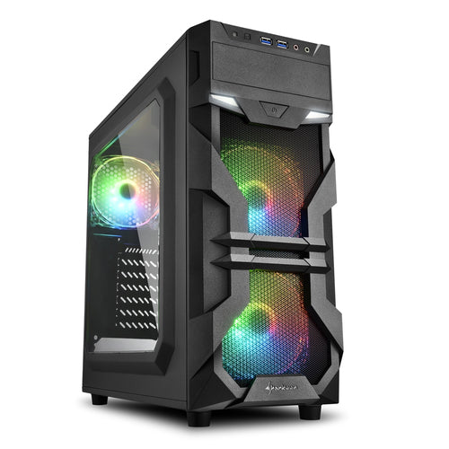 CASE SHARKOON VG7-W RGB, ATX, 2XUSB2, 2XUSB3, 6 SLOT