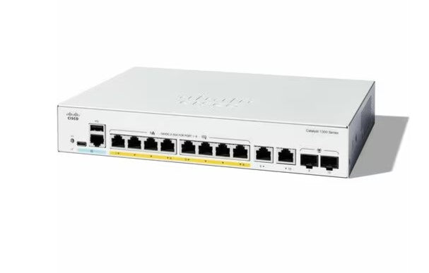 CISCO catalyst 1300 8-port ge, poe, ext ps, 2x1g combo