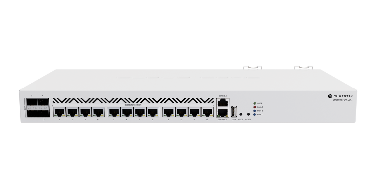 MikroTik CCR2116 router 16 core 13 GbE 4 SFP+ — CCR2116-12G-4S+