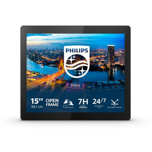 PHILIPS MONITOR OPEN FRAME 15,6 4:3 1024x768 450 CDM, IP65, 10 TOUCH, VGA/DP/DVI/HDMI, MUL