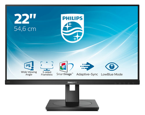 PHILIPS MONITOR 21,5 LED IPS 16:9 FHD 4MS 250 CD/M, VGA/DVI/DP/HDMI, MULTIMEDIALE