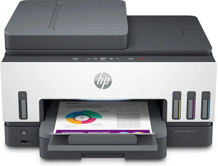 HP MULTIF. INK A4 COLORE, SMARTANK 7605, 15PPM, ADF, FRONTE / RETRO, USB/WIFI, 4 IN 1