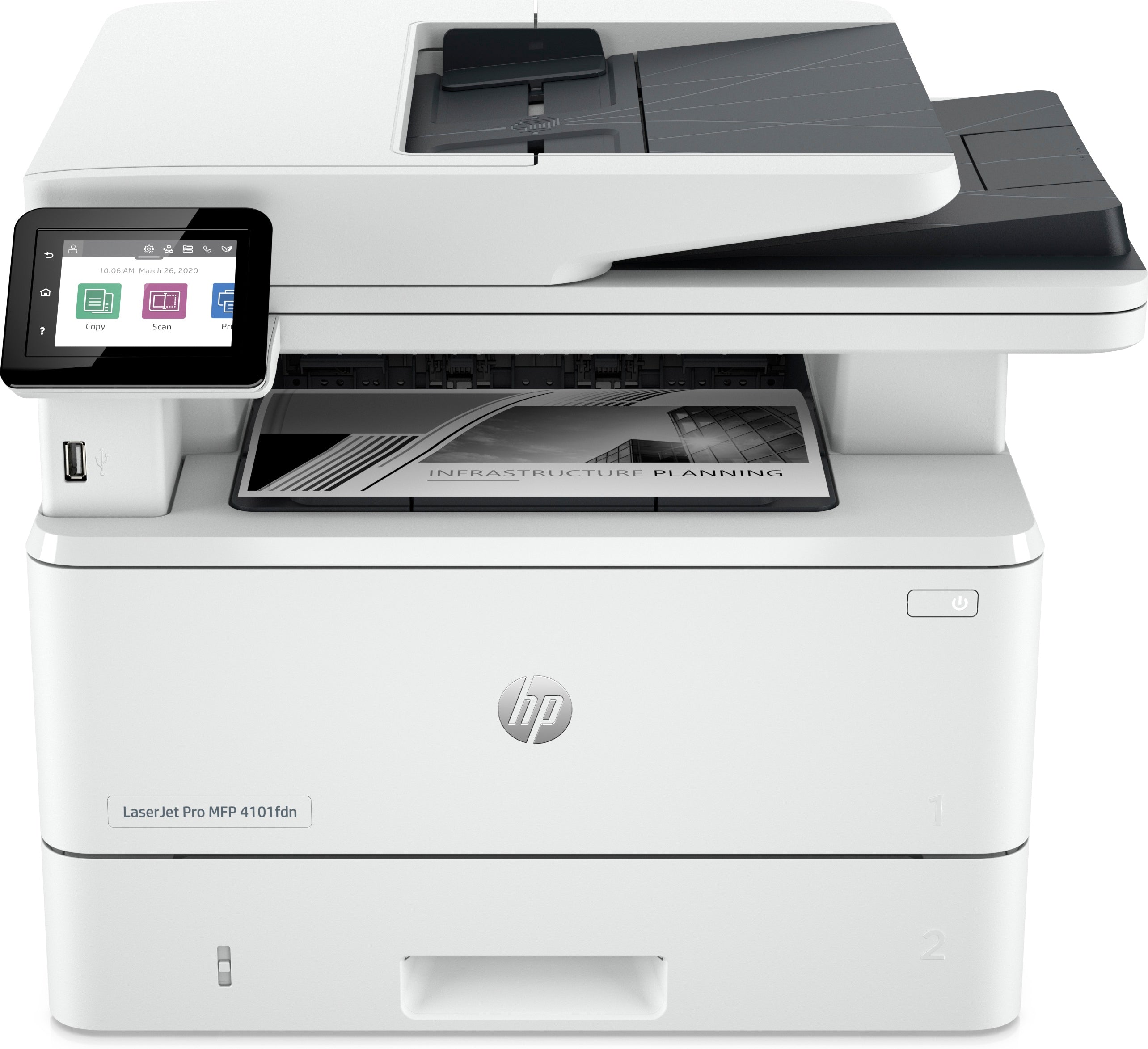 HP MULTIF. LASER A4 B/N, LASERJET PRO 4102FDN, 40PPM, ADF, FRONTE/RETRO, USB/LAN, 4 IN 1