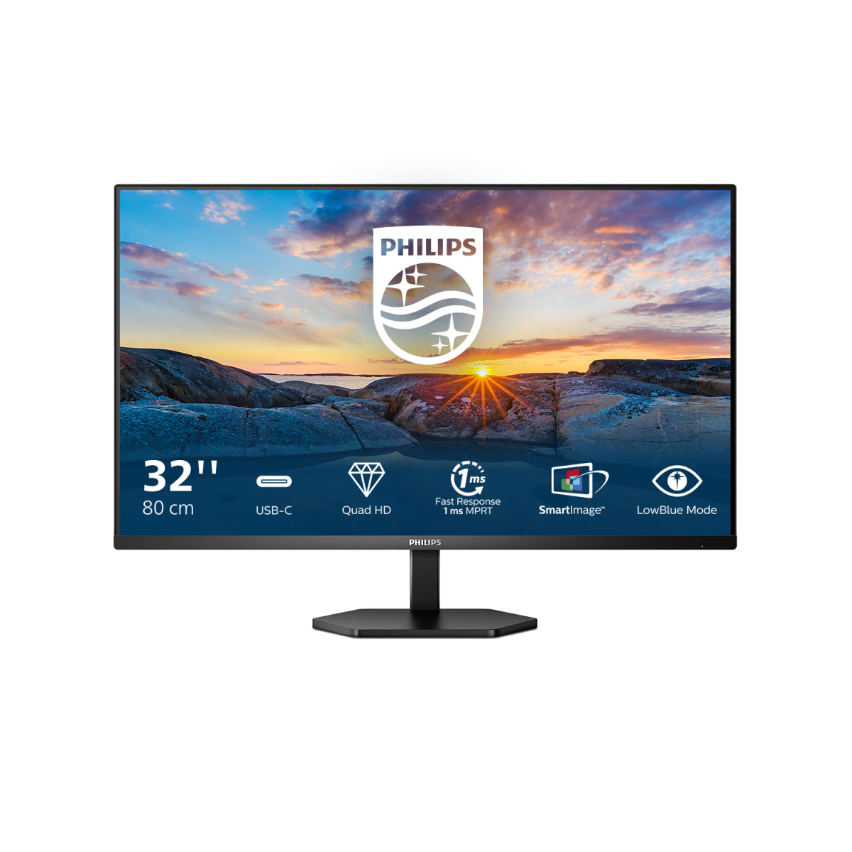 PHILIPS MONITOR 31,5 WLED VA 16:9 QHD 4MS, DP/HDMI, USB-C DOCKING, MULTIMEDIALE