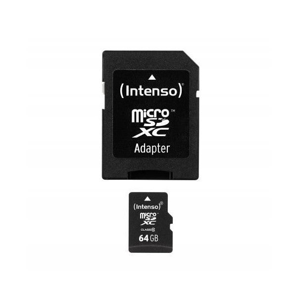 INTENSO MICRO SDHC 64GB CLASSE 10 + ADATTATORE SD