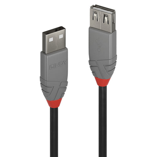 LINDY CAVO 1M USB 2.0 KABEL AM / AF, ANTHRA