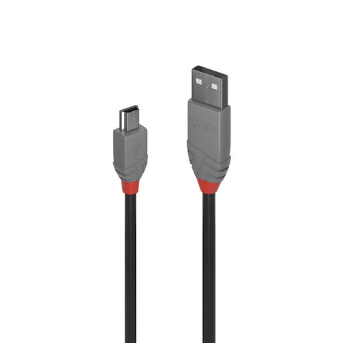 LINDY 5M USB 2.0 KABEL A/MINI-B, ANTHRA