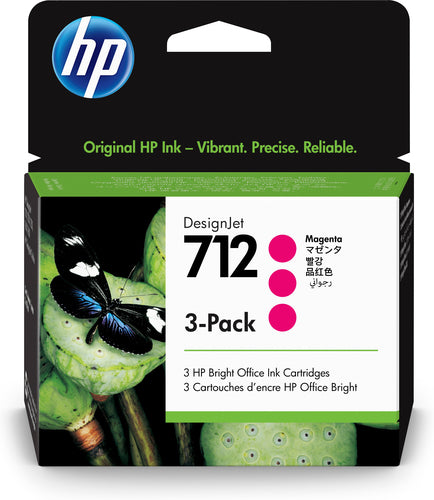 HP CART INK MAGENTA 712, 3 PACK
