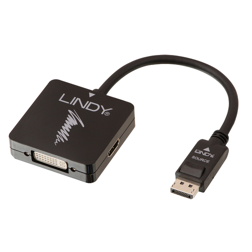 LINDY ADATTATORE DISPLAYPORT 1.2 A HDMI 4K30/DVI/VGA