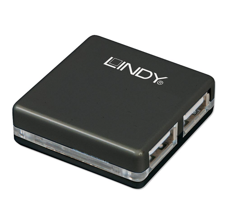 LINDY MINI HUB USB 2.0 4 PORTE