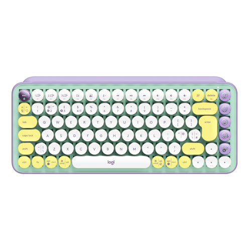 LOGITECH TASTIERA MECCANICA POP KEYS WIRELESS TASTI EMOJI, DESIGN COMPATTO, BLUETOOTH-USB,