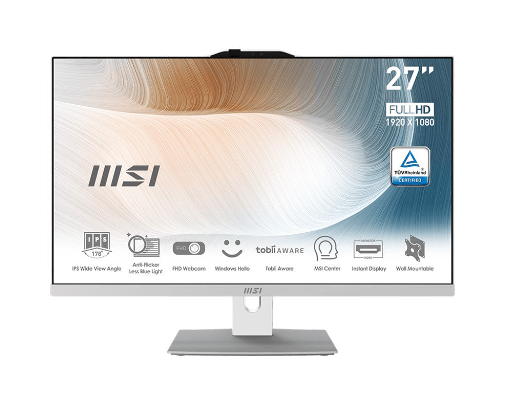 MSI PC AIO 27&#34; MODERN AM272P 12M-401IT i7-1260P 16GB 512GB SSD WHITE WIN 11 PRO