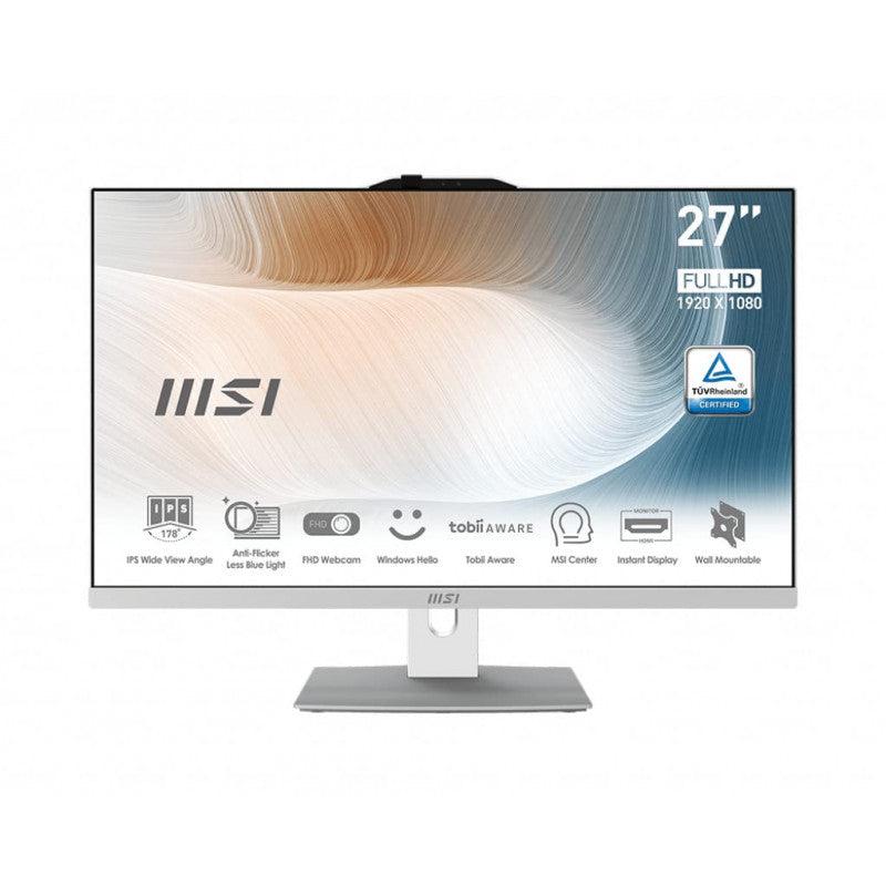 MSI PC AIO 27&#34; MODERN AM272P 12M-416IT i5-1240P 8GB 512GB SSD WHITE WIN 11 PRO