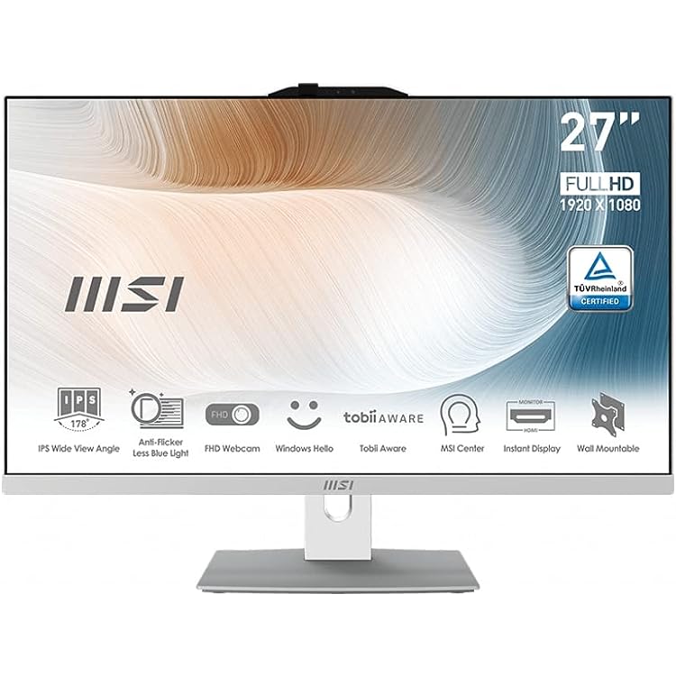 MSI PC AIO 27&#34; MODERN AM272P 12M-459IT i5-1235U 8GB 512GB SSD WHITE WIN 11 PRO