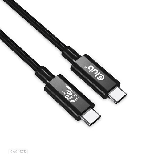 CLUB3D USB4 GEN2X2 TYPE-C BI-DIRECTIONAL CABLE 4K60HZ,DATA 20GBPS, PD 240W(48V/5A) EPR M/M