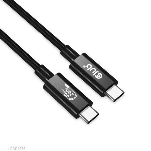 CLUB3D USB4 GEN3X2 TYPE-C BI-DIRECTIONAL CABLE 8K60HZ,DATA 40GBPS, PD 240W(48V/5A) EPR M/M