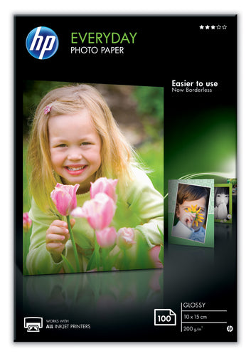 HP CARTA FOTOGRAFICA LUCIDA HP EVERYDAY GLOSSY PHOTO PAPER - 100 FOGLI/10X 15 CM