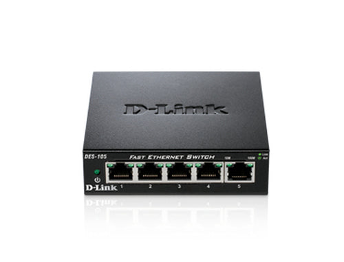 D-LINK SWITCH 5 PORTE 10/100 CASE METALLICO